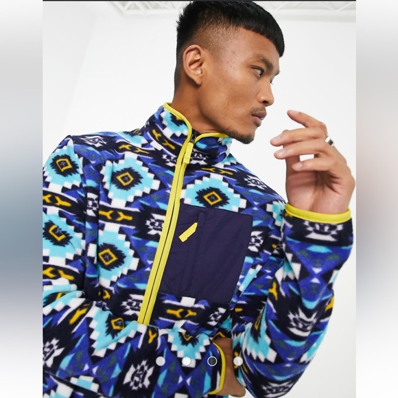 NWOT WESC Moritz Aztec Full-Zip Sherpa Fleece Jacket Men's Med - Women's Large - Picture 1 of 12